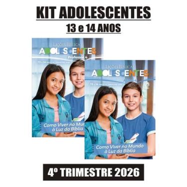 Imagem de KIT REVISTAS EBD ADOLESCENTES (13 e 14 Anos) CPAD - 1 ALUNO + 1 PROFES