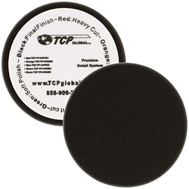 Imagem de 17cm Black Flat Final Finishing Grip Foam Polish Pad - DA Hook & Loop Car Detail