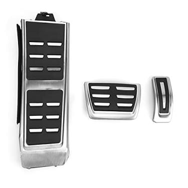 Imagem de Aramox Pedal de descanso de pé para carro, pedal de freio acelerador de substituição de aço inoxidável para transmissão automática B8/S4RS4 LHD 2008-2015