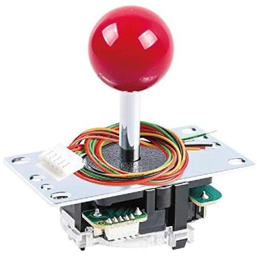 Imagem de SANWA Joystick JLF-TP-8YT Vermelho Original - para Arcade Jamma Game 4 e 8 formas ajustáveis, compatível com Joystick Tournament Catz Mad SF4 (Red Ball Top), use para Arcade Game Machine Cabinet S@NWA