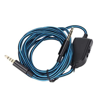 Imagem de Fio de fone de ouvido, fio de áudio de fone de ouvido Substituição do fio de áudio do fone de ouvido Controle de volume do fio trançado de 78 polegadas compatível para Astro A10 A30(Tipo A)