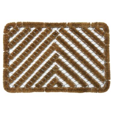 Imagem de Rubber-Cal "Herringbone" Tapete para porta de raspador externo, 45,72 x 76,20 cm