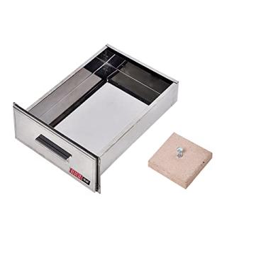 Imagem de Gaveta Cinzeiro para Churrasqueira Inox com Tampa Refratária Issi Grill Reforçada