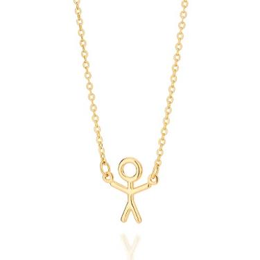 Imagem de Gargantilha menino palito folheada a ouro Rommanel- tam.50 cm