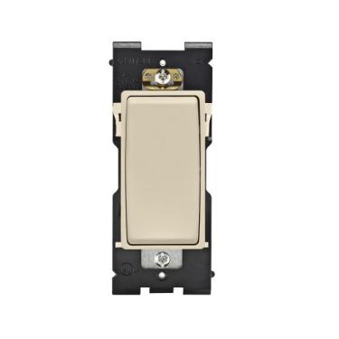 Imagem de Leviton Interruptor Renu para aplicações de 4 vias, 15A-120/277VAC, RE154-WG, Whispering Wheat