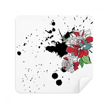Imagem de Tinta Aquarela Flor Peônia Óculos Pano Limpador de Tela Tecido Camurça Pacote com 2