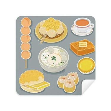 Imagem de Pano de limpeza de óculos Hong Kong Culinária Local Pano de limpeza de tela de telefone Tecido de camurça 2 peças