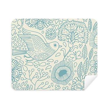 Imagem de Pano de limpeza de tela para telefone com pintura de pássaro de folha, 2 peças, tecido de camurça