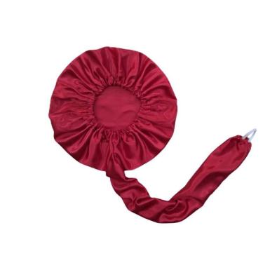 Imagem de Touca Difusora Secadora Cetim Seda Anti Frizz Vermelha