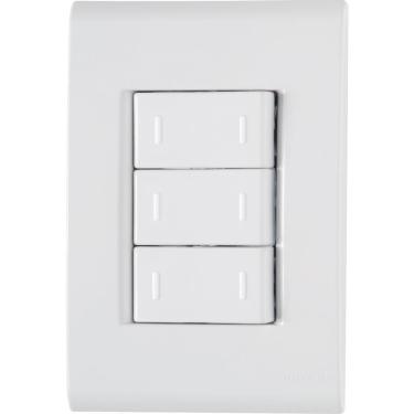 Imagem de Conjunto 4x2 com 3 Interruptores Paralelos 10A 250V