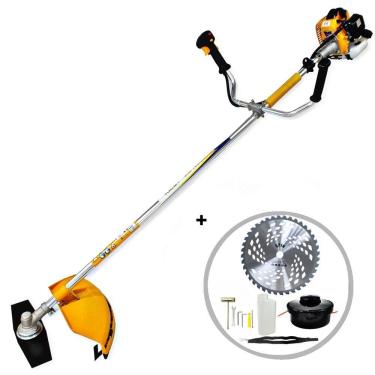 Imagem de Roçadeira Semiprofissional Vulcan VR260H 2T 26CC 0,9HP Resistente, Robusta Ideal para Trabalho Pesado + Disco Extra Circular de Videa NS05 40 Dentes