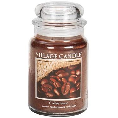 Imagem de Village Candle Vela perfumada em jarra de vidro em grão de café, grande, 602 g, marrom