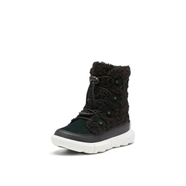 Imagem de SOREL Youth Unisex Explorer Cozy Boot - Black, Sea Salt - Size 7