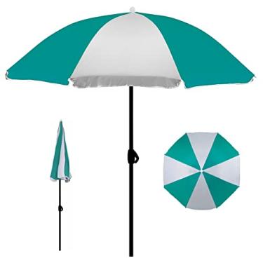 Imagem de Guarda Sol Fashion 1,8 Metros Articulável Aço Preto Praia 3595 - Mor - Verde