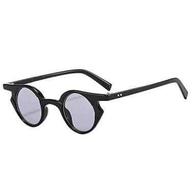 Imagem de Óculos de sol redondos moda mulheres homens designer de luxo vintage armação de computador lente casual estilo elegante óculos de sol UV400, C2, tamanho único