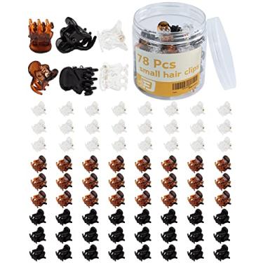 Imagem de Clipes de cabelo pequenos para mulheres e meninas, 78 unidades de mini grampos de cabelo, grampos de cabelo de plástico pequenos com 3 cores, pequenos grampos de cabelo