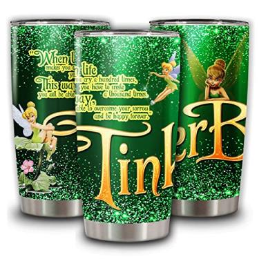 Imagem de Copo isolado de aço inoxidável Tinker Bottle Bell Caneca a vácuo Copo de café Copo de viagem Chá 590 ml Copos Presentes para o Dia das Mães dos Pais Aniversário Feriados de Natal