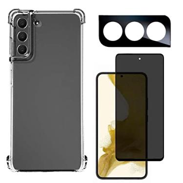 Imagem de COMBO 3 em 1 : Capa Anti impacto + Película Privacidade + Película De Câmera Para Galaxy S22 Plus (Tela 6.6) (C7COMPANY)