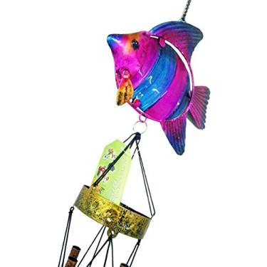 Imagem de Sino Dos Ventos Relaxamento Forma de Peixe Rosa (SIN-10)