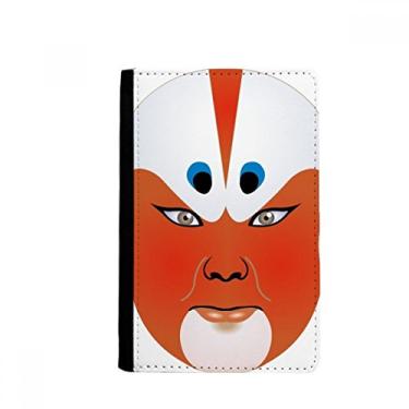 Imagem de Cabeça de ópera Peking colorido Qunyinghui porta-passaporte Notecase Burse carteira capa porta-cartão, Multicolor