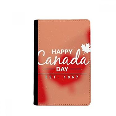 Imagem de Folha de bordo feliz dia do Canadá 4 de julho slogan porta-passaporte notecase burse capa carteira cartão bolsa, Multicolor