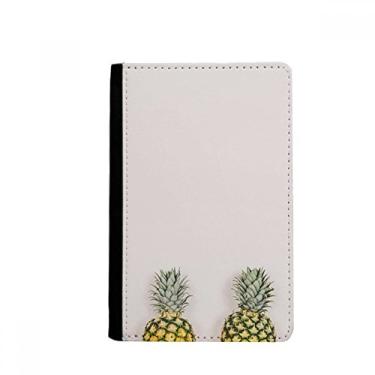 Imagem de Porta passaporte de parede branca fruta abacaxi fresca notecase burse carteira capa porta-cartão, Multicolor