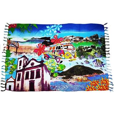 Imagem de Canga De Praia de Paraty RJ Vários Modelos e Cores (Azul Claro)