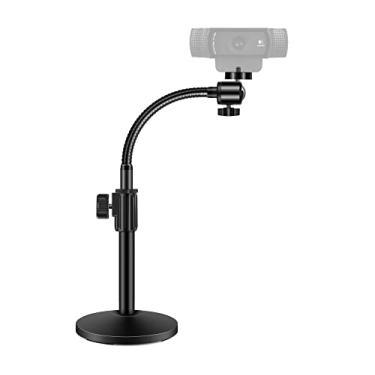 Imagem de InnoGear Suporte de webcam para mesa, suporte de câmera, braço pescoço de ganso para webcam Logitech C922 C930e C920S C920 C615 C960 C920x BRIO 4K NexiGo N60, suporte de telefone, luz direita, GoPro