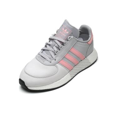 tenis adidas rosa com cinza