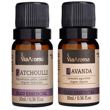 Imagem de Kit 2 Oleos Essenciais Via Aroma Aromaterapia - Lavanda e Patchoulli