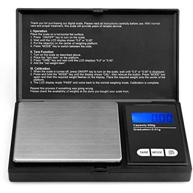 Imagem de balança digital de cozinha balança portátil de bolso 200g x 0,01g com display lcd tara alta aplicar em joalheria alimentos café ervas em pó