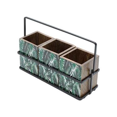 Imagem de PORTA TALHER DE MADEIRA LEAF 25x9x11cm