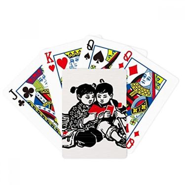 Imagem de DIYthinker Mochila para meninos e meninas, livro patriotismo, pôquer, jogando cartas mágicas, jogo de tabuleiro divertido