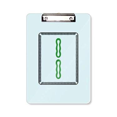 Imagem de Mahjong Bamboo Bar 2 azulejos padrão prancheta pasta escrita placa de apoio A4