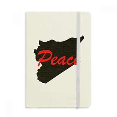 Imagem de Caderno com citação da paz em tecido capa dura para diário clássico A5