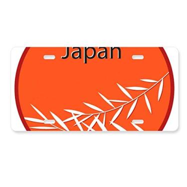 Imagem de DIYthinker Placa de licença com padrão de bambu da cultura japonesa, etiqueta de aço inoxidável para automóveis