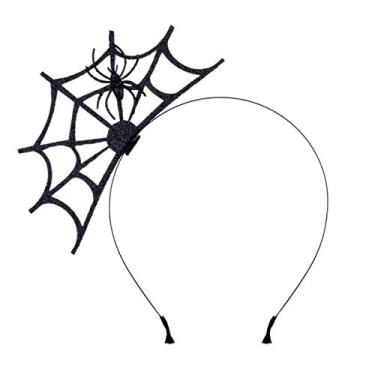 Imagem de Halloween Spider Web Fasciantor Spider Spiderweb Halloween Party Head Piece (Black)