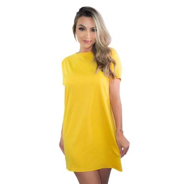 Imagem de Vestido Camisetão Summer em Algodão Fio 30 Amarelo Ovo - Form 23 - GG-Feminino