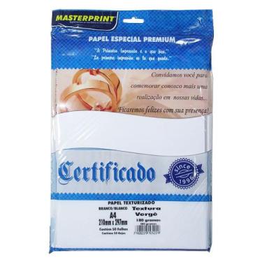 Imagem de Papel Verge Texturizado A4 180G Fosco 50 Folhas Masterprint