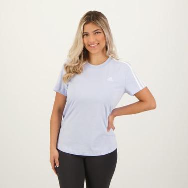 Imagem de Camiseta Adidas Essentials Slim 3-Stripes Feminina Lilas