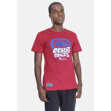 Imagem de Camiseta Ecko Estampada Vermelha Mescla