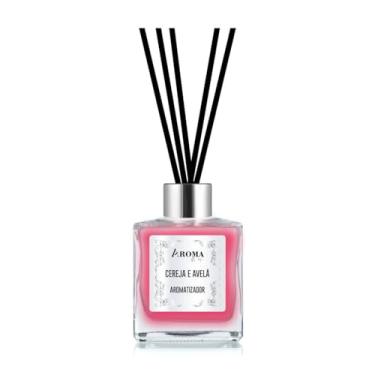 Imagem de Aromatizador de Ambiente 350ML CEREJA E AVELA Difusor com 5 Varetas de algodão