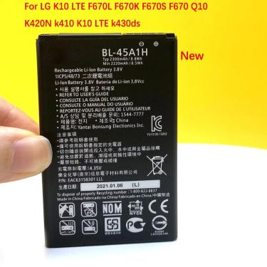 Imagem de Novo 2300mah BL-45A1H bateria para lg k10 lte f670l f670k f670s f670 q10 k420n telefone substituir