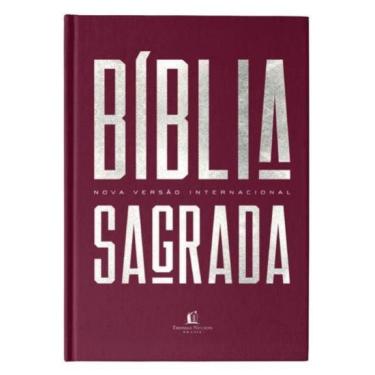 Imagem de Bíblia Nvi, Capa Dura, Vinho, Econômica, Pedra Angular