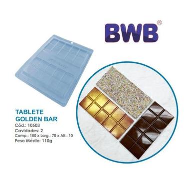 Imagem de Forma tablet Gonden Bar simples Chocolate bwb 10503 Tradicional Páscoa