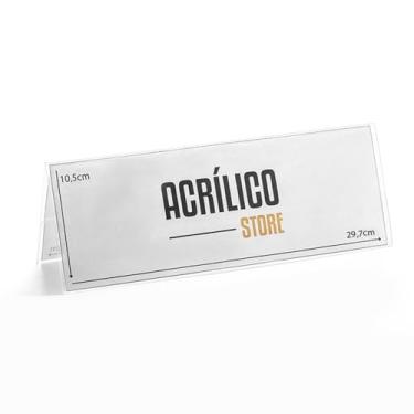 Imagem de Display Prisma de Mesa em acrílico 29,7x10,5cm