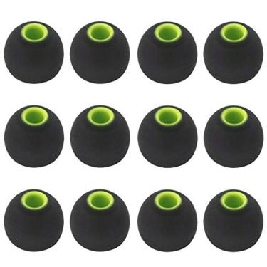Imagem de Fones de ouvido BLLQ de substituição para fones de ouvido intra-auriculares com orifício interno de 3,8 mm, Black-Green, Medium