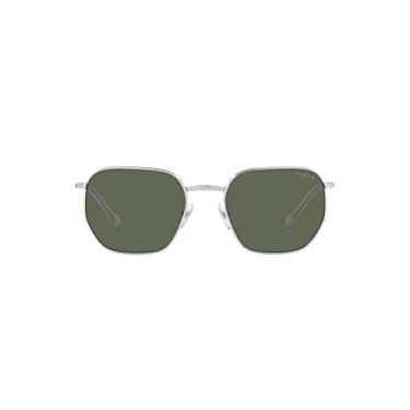 Imagem de Vogue Eyewear óculos de sol quadrados Vo4257s para homem, Prateado/verde escuro