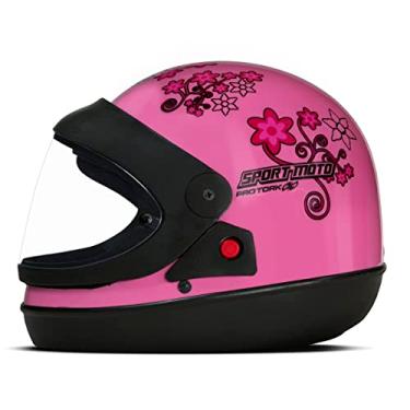 Imagem de Capacete Moto Pro Tork Automático Sport Moto For Girls Feminino 60 Rosa
