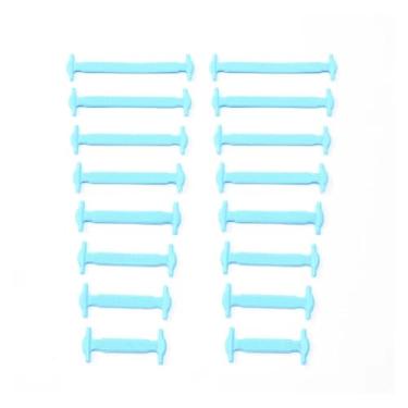 Imagem de Silicone Shoelaces Elastic For Sneakers Shoe Laces Without Wies Kids Adult Lazy Quick Lace Rubber Shoestrings(SKY BLUE)